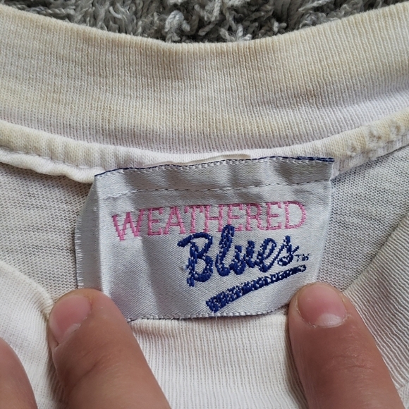 Vtg 80s Original Weathered Blues Sportswear Zoo Crew 88' T Shirt Trashed - Picture 3 of 9